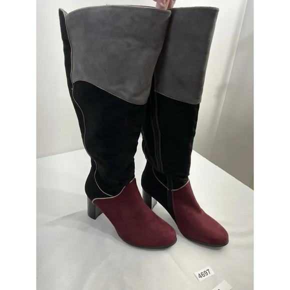 Womans Rosewand Otk Boots 11 M Multicolor Full Zip Block Heel NWD - Picture 1 of 10